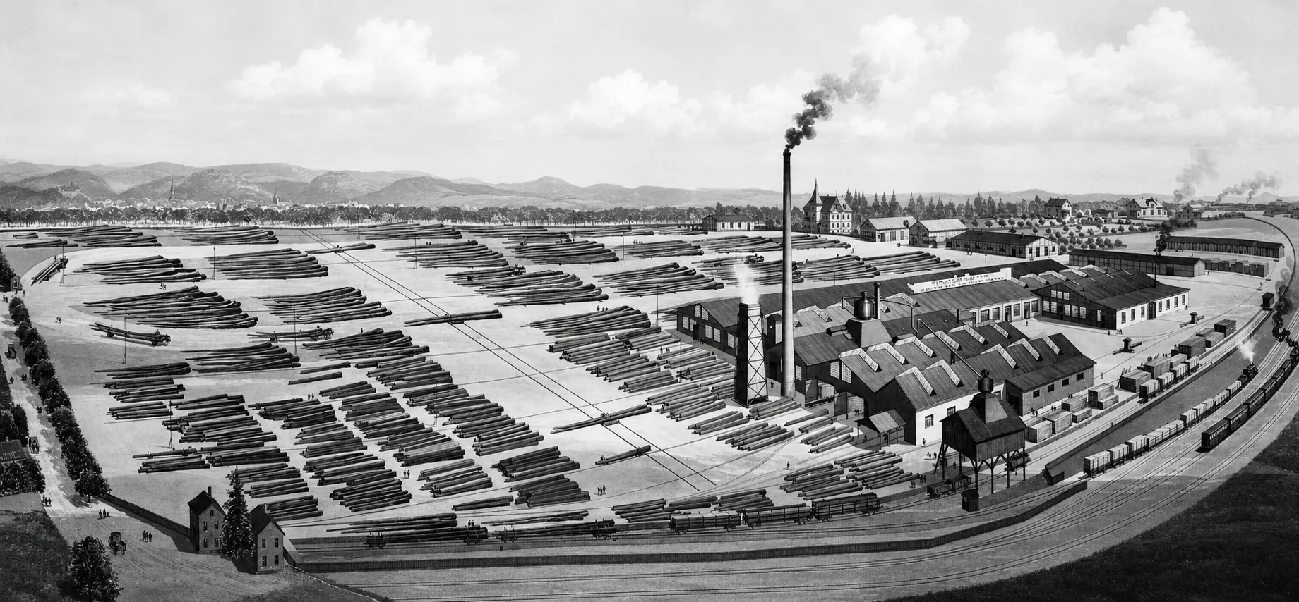 Sägewerk Herzberg am Harz 1929